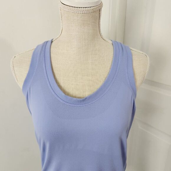 Athleta Top Womens L Purple Momentum Seamless Racerback Yoga Practice Run - Picture 2 of 12